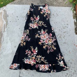 Julian Taylor Floral Black Maxi Dress Size 10